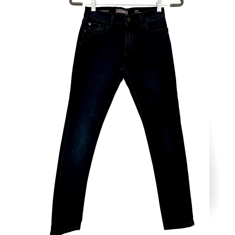 DL1961 Zane Sloe Black Wash Super Skinny Stretch Denim Jeans Boys Size 10